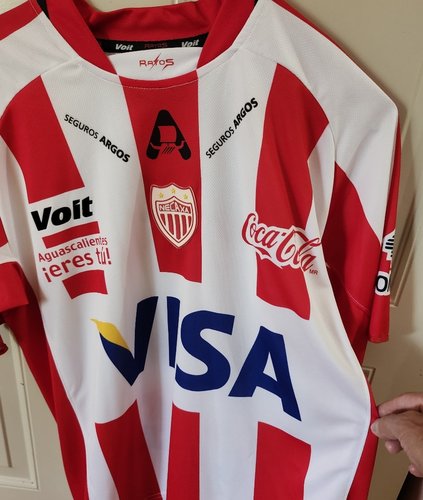 Mexico's Necaxa Soccer Team  Red and White Jersey